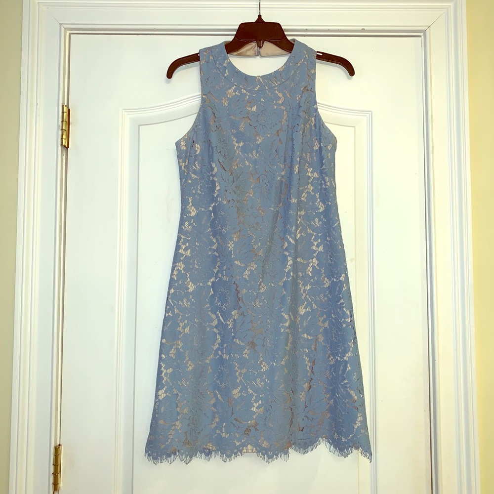 Vince Camuto Blue Lace Dress, Size 4